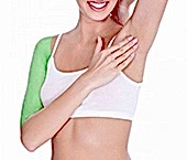 Лазерная эпиляция рук: область плеч